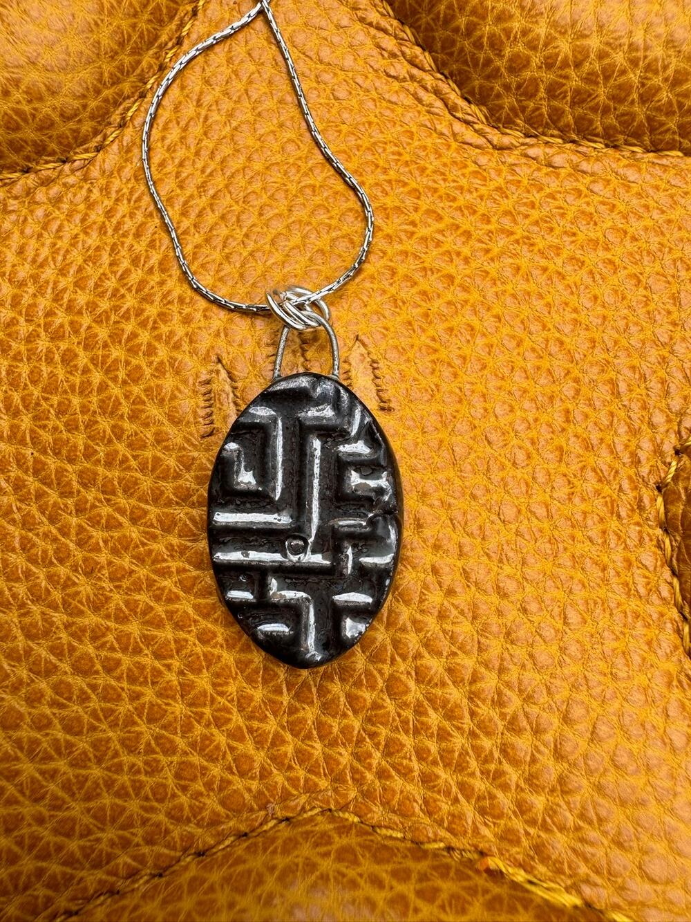 Ceramic Kiln Fired Pendant Necklace Handcrafted Boho Pendant Necklace Jewelry